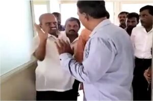 MLA M Srinivas slaps college principal