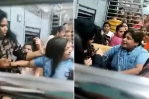 Fight between women passengers