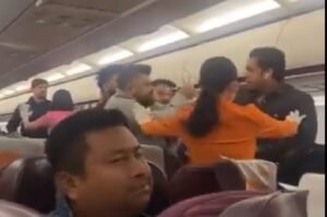 Passenger badly beaten in flight