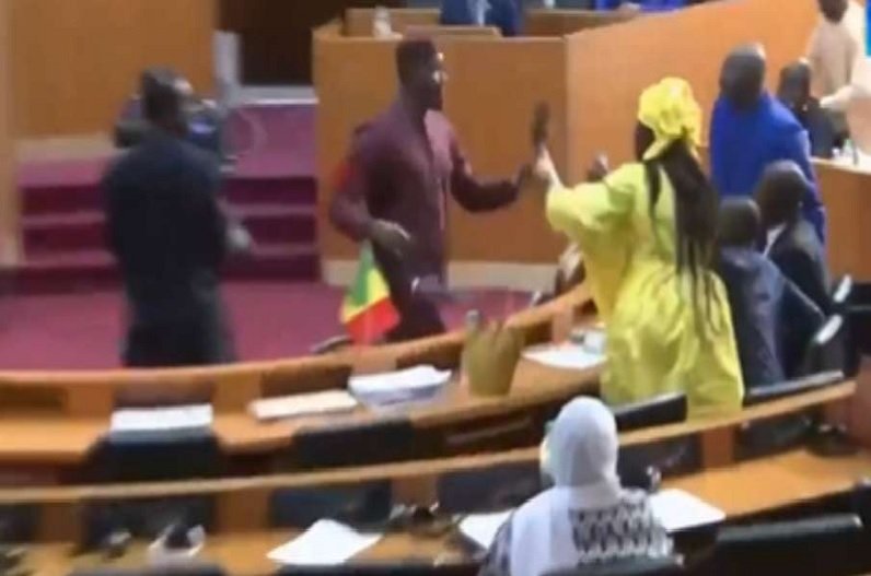 mp started beating woman