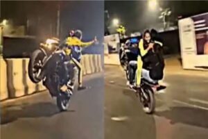 Bike Stunt Video Viral On Social Media