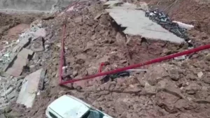 Parking lot collapse: