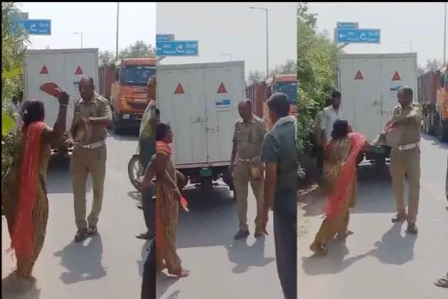 Woman beats traffic sub inspector