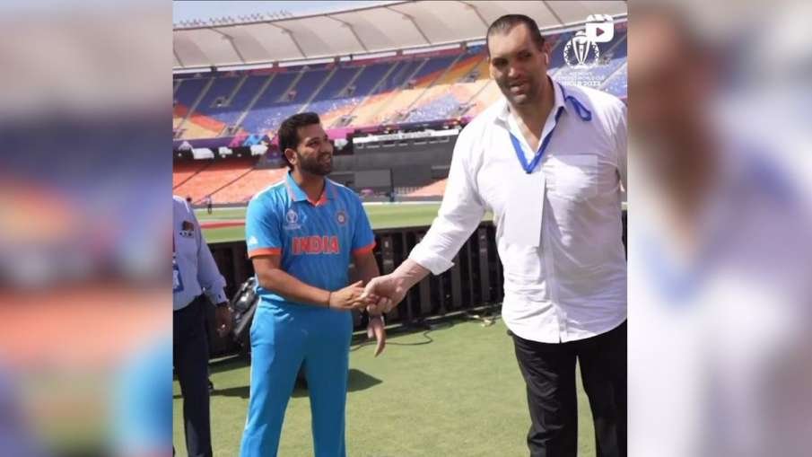 rohit sharma with the great khali
